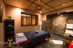 Thai massage room single bed with shower